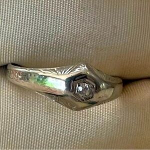 Antique 14k Old Mine Cut Ring